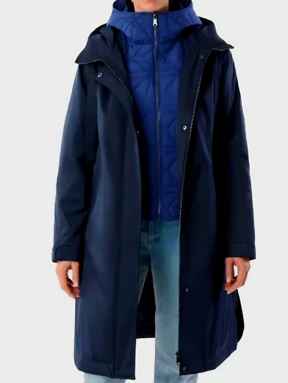 Bernardo Modern Utility Raincoat with Removable Bib